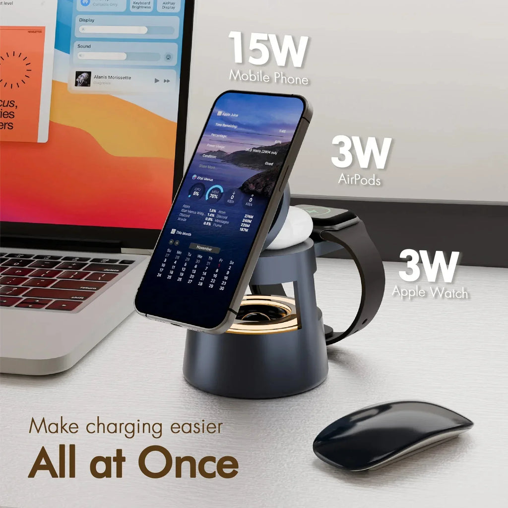 4 in 1 Wireless Charging Station Magnetic 15W Fast Charger™ - RS Store