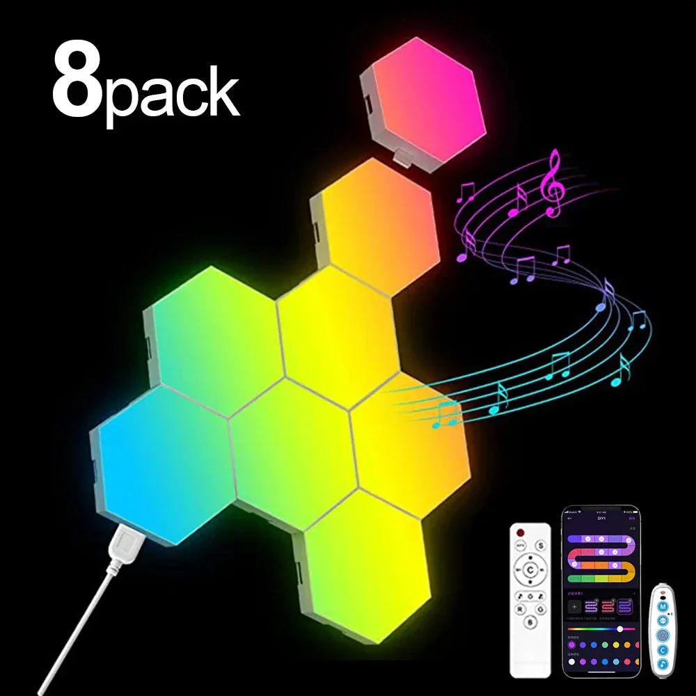 RGB Smart Hexagonal Wall Lamp Toucloud™ - RS Store
