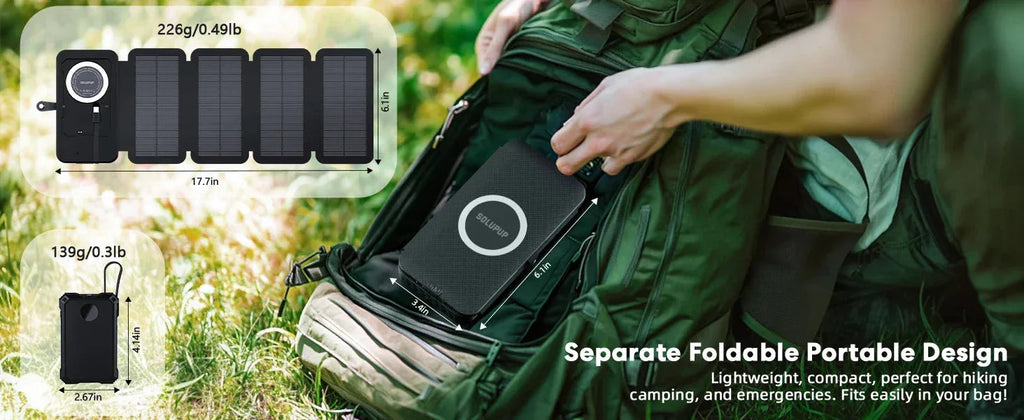 15W Magnetic Wireless 5000mAh Solar Power Bank™ - RS Store