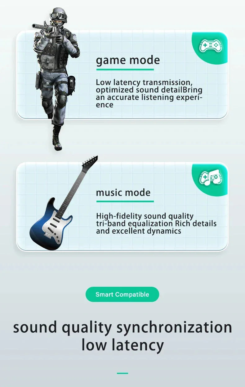 H5 Bluetooth 5.4 Wireless Earbuds HKRETI™ - RS Store