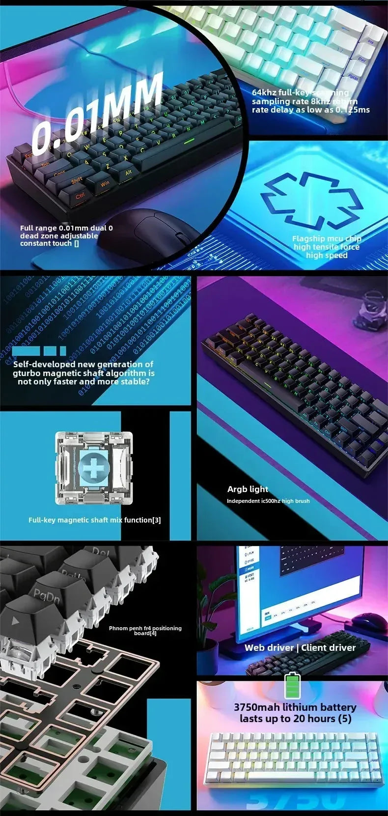 Mars68 PRO Magnetic Switch Gaming Keyboard Attach Shark™ - RS Store