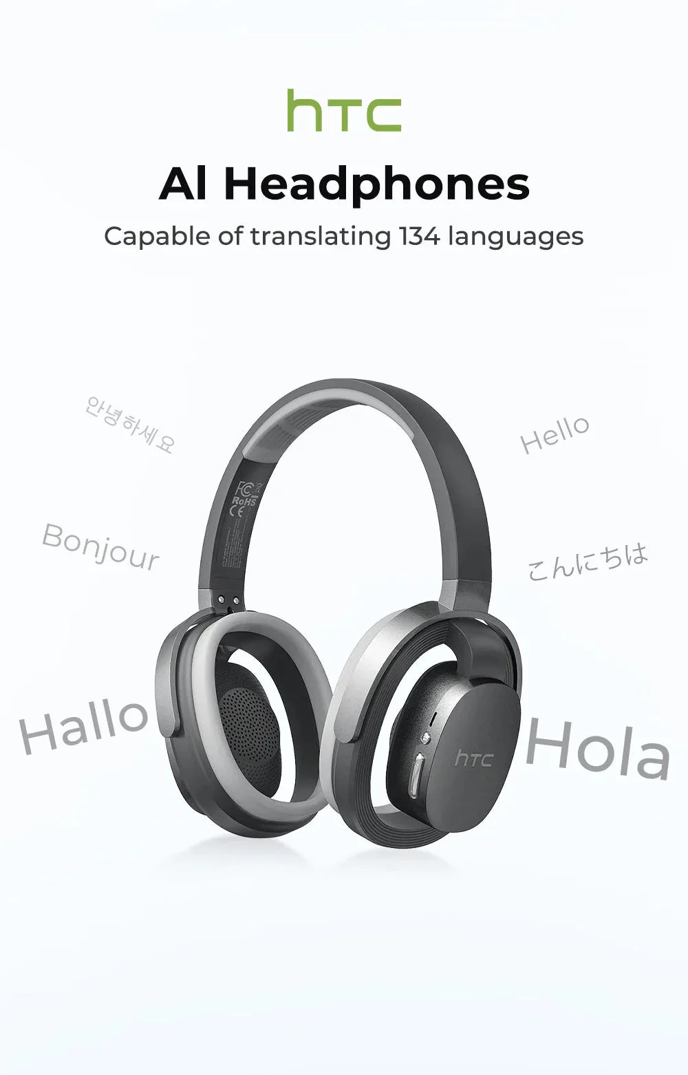 Over-ear Headphones 134 Languages Translation Earphones Htc™ - RS Store
