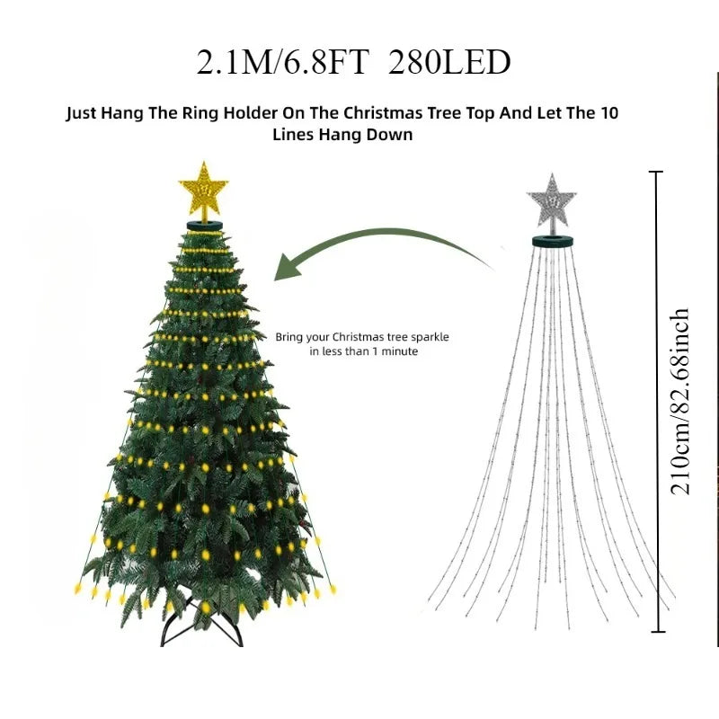 7FT Christmas Tree Lights Holiday String Lights™