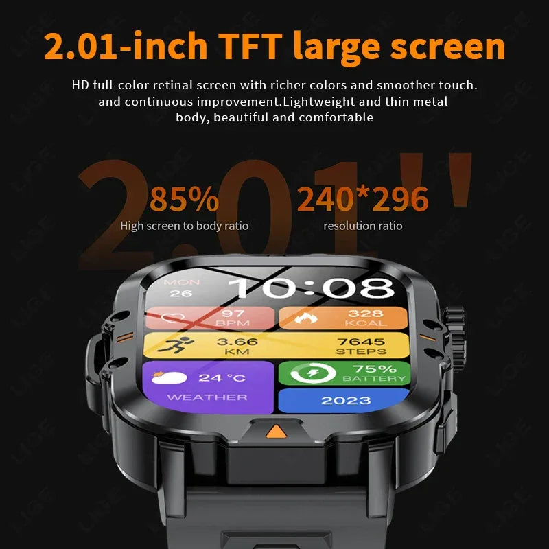 LIGE 2.01-inch HD Screen Men Smart Watch™ - RS Store