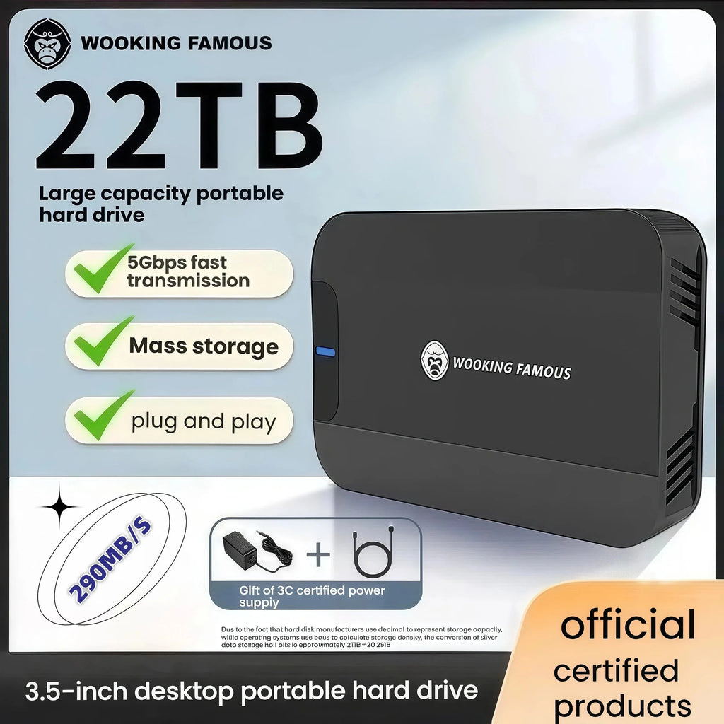16TB 20TB External Hard Drive USB 3.0 Type-C HDD™ - RS Store