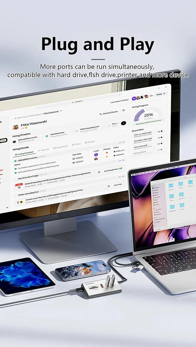 Blueendless Aluminium USB3.2 Gen2 10Gbps 5 ports HUB™ - RS Store