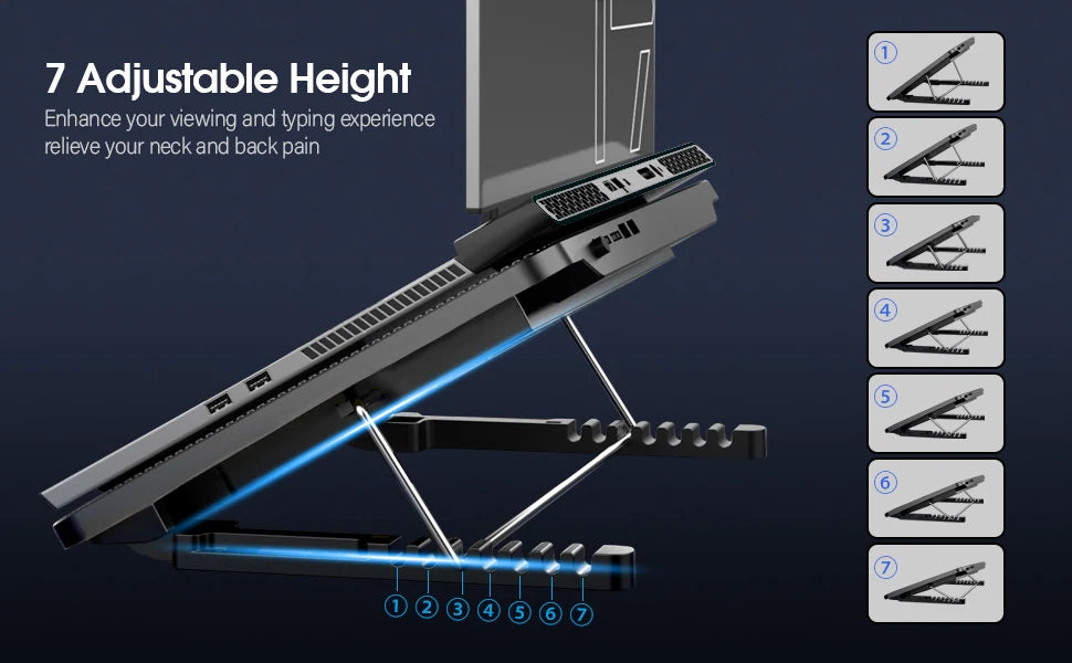 15.6-17.3inch Laptop Cooling Pad with 6 Quiet Fans Coolcold™