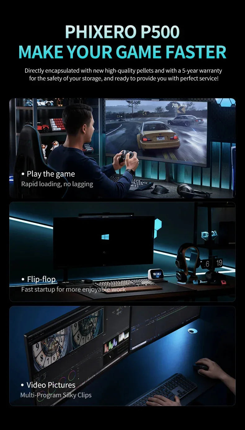 PHIXERO SSD HDD 2.5 Hard Disk SSD 1TB 2TB 512GB 128GB 256GB™ - RS Store