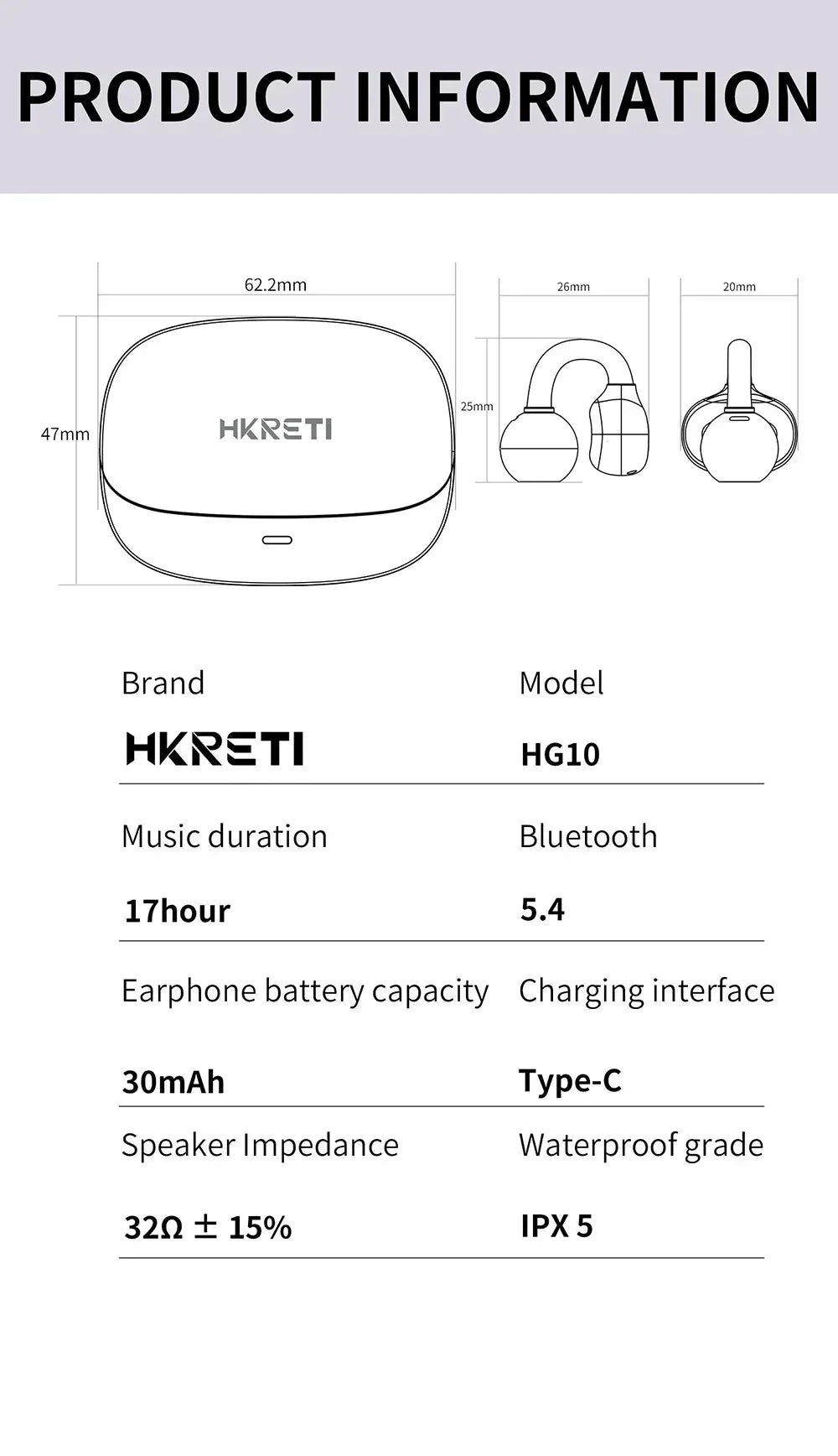 HG10 Long Battery Life Wireless Earbuds HKRETI™ - RS Store