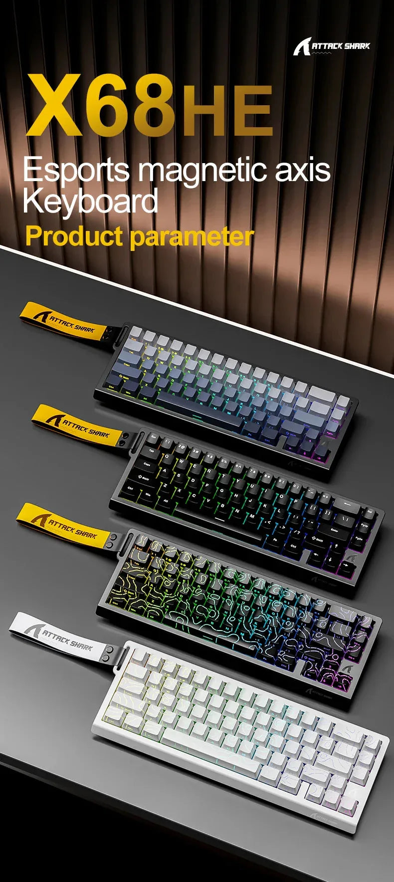 Magnetic Gaming Keyboard ATTACK SHARK™ - RS Store