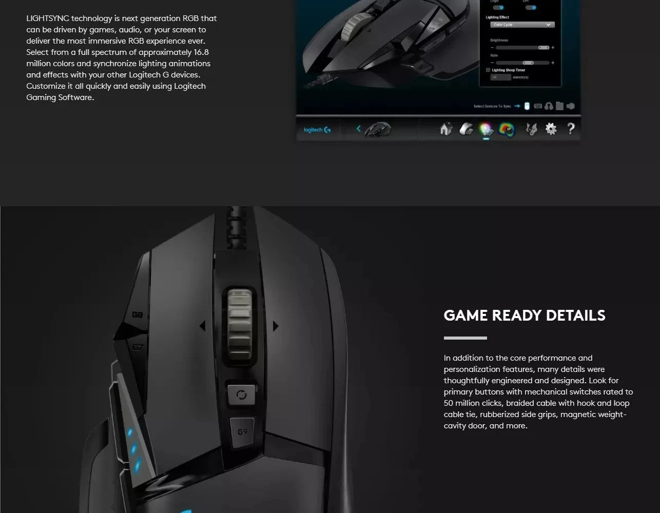 G502 HERO Professional Gaming Mouse 25600DPI Logitech™
