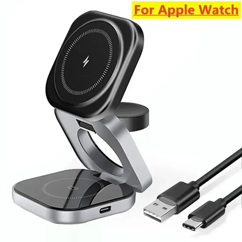3 In 1 Foldable Magnetic Wireless Charger Stand Vikefon™ - RS Store