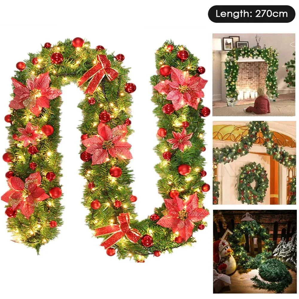 2.7M Christmas Garlands With Pinecones Red Berries™ - RS Store