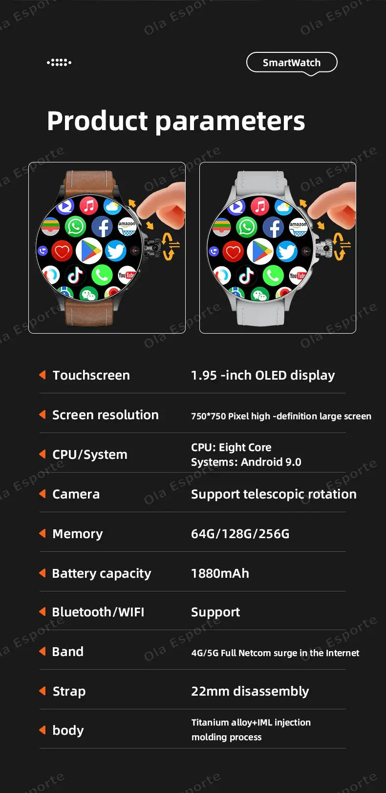 GT200 Smart Watch Men Women Ola Esporte™ - RS Store