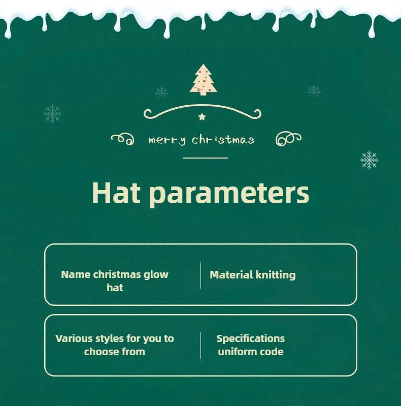 Christmas LED Knit Hat Light-Up Beanie™ - RS Store