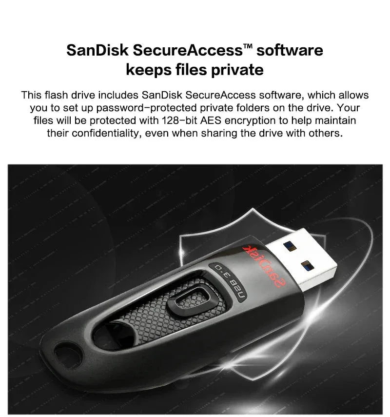 Black PenDrive CZ48 SanDisk 100% Original USB™ - RS Store