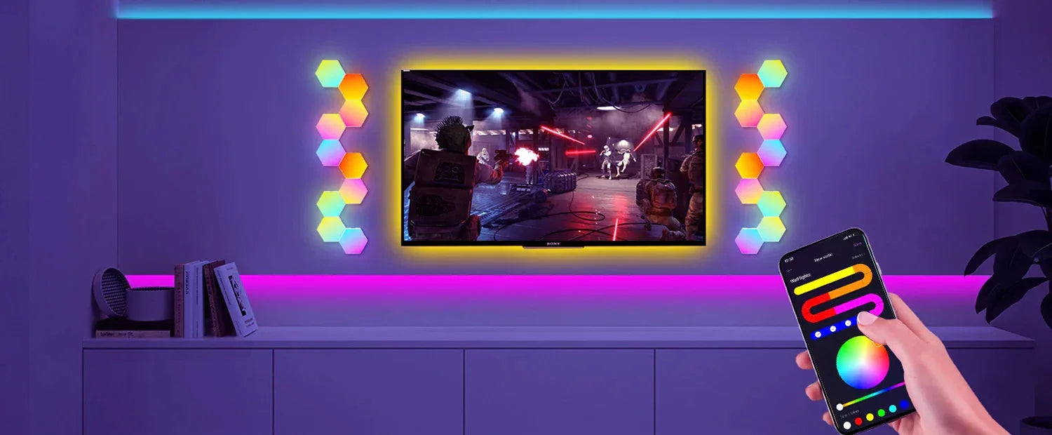 RGB Smart Hexagonal Wall Lamp Toucloud™ - RS Store