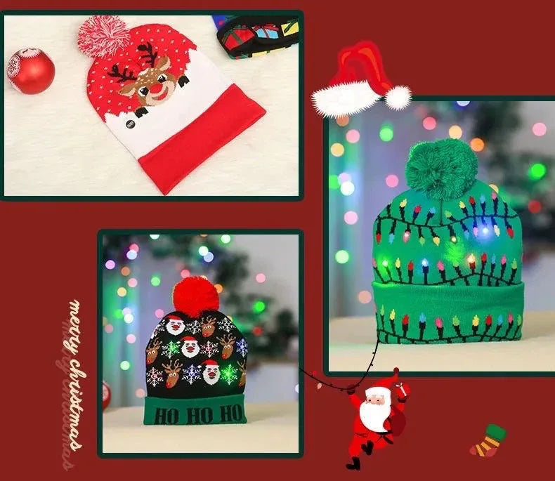 Christmas LED Knit Hat Light-Up Beanie™ - RS Store