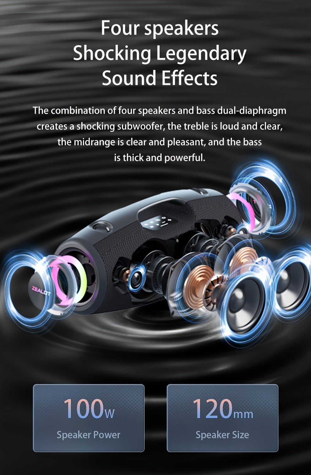 100W Large Speaker Zealot™