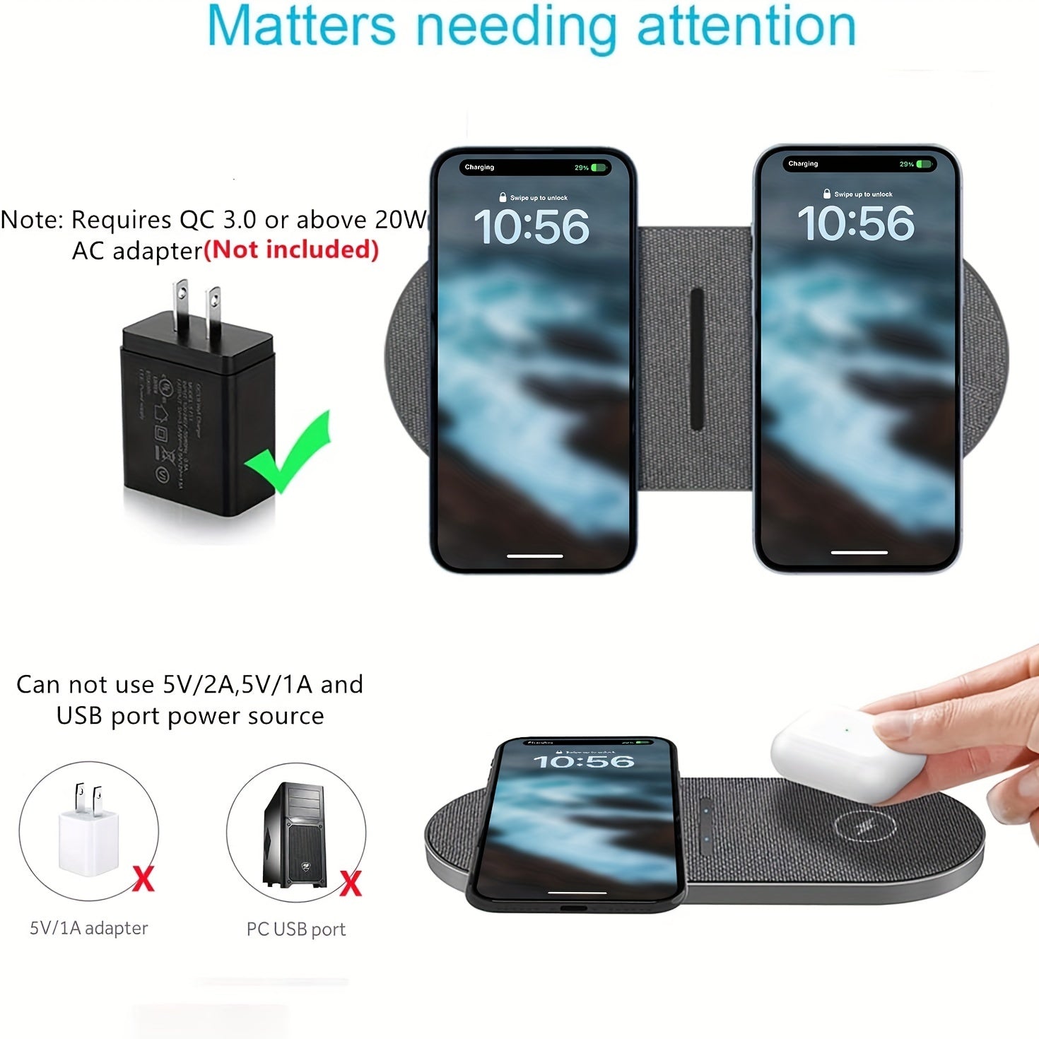 Dual Wireless Charger Pad 2 in 1™